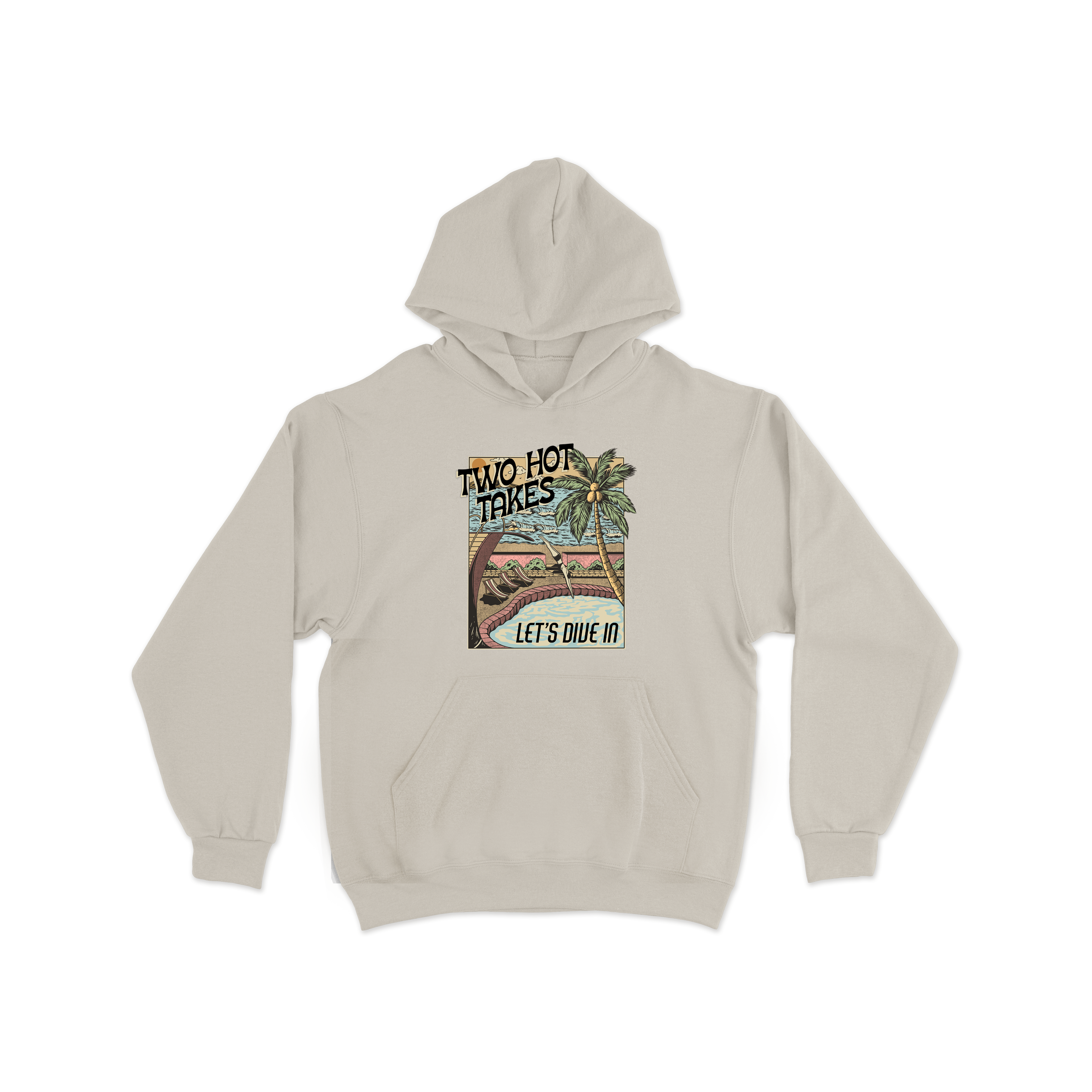 Let's Dive In Ivory Hoodie
