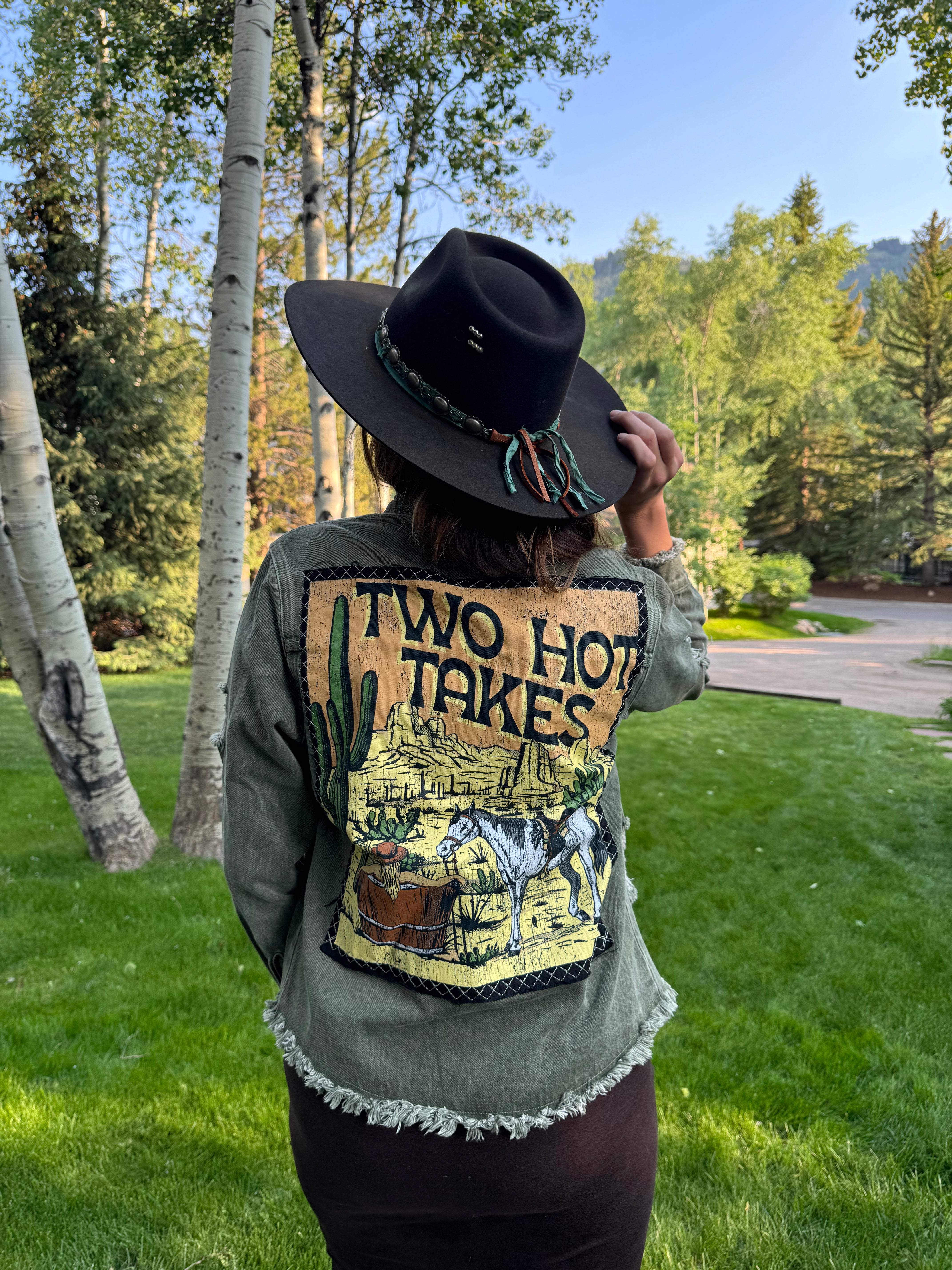 Desert Horse Olive Denim Shacket