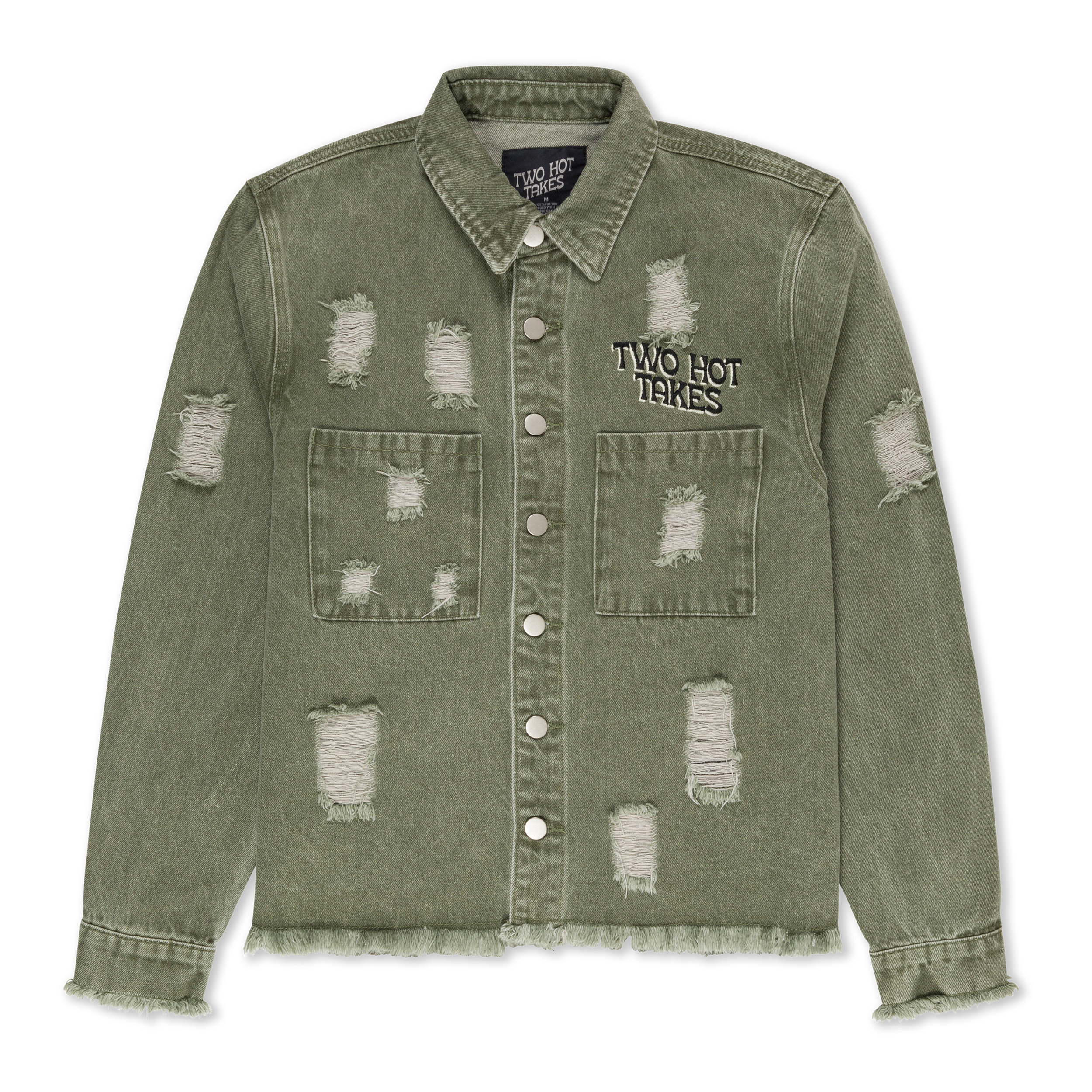 Desert Horse Olive Denim Shacket