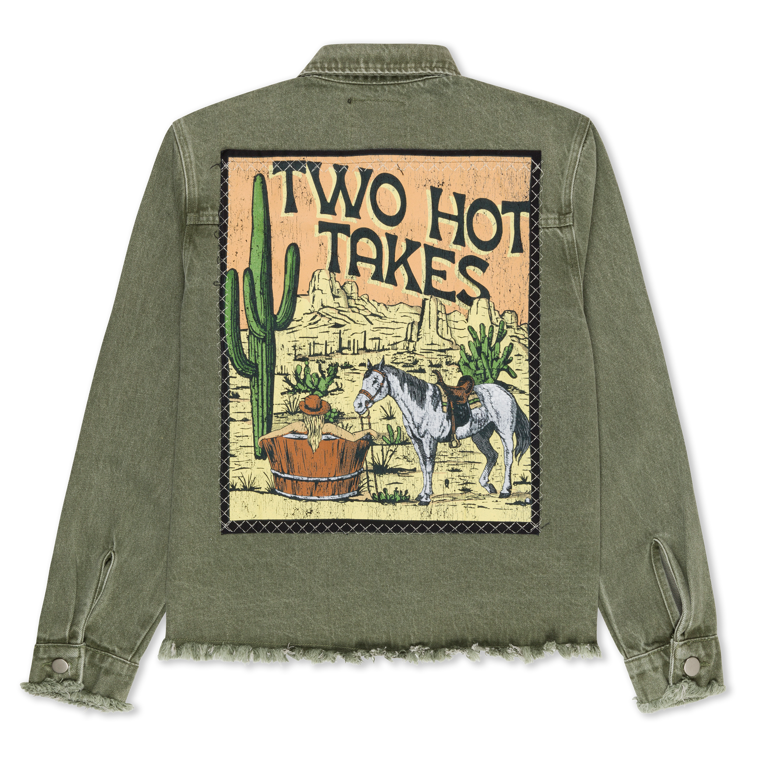 Desert Horse Olive Denim Shacket