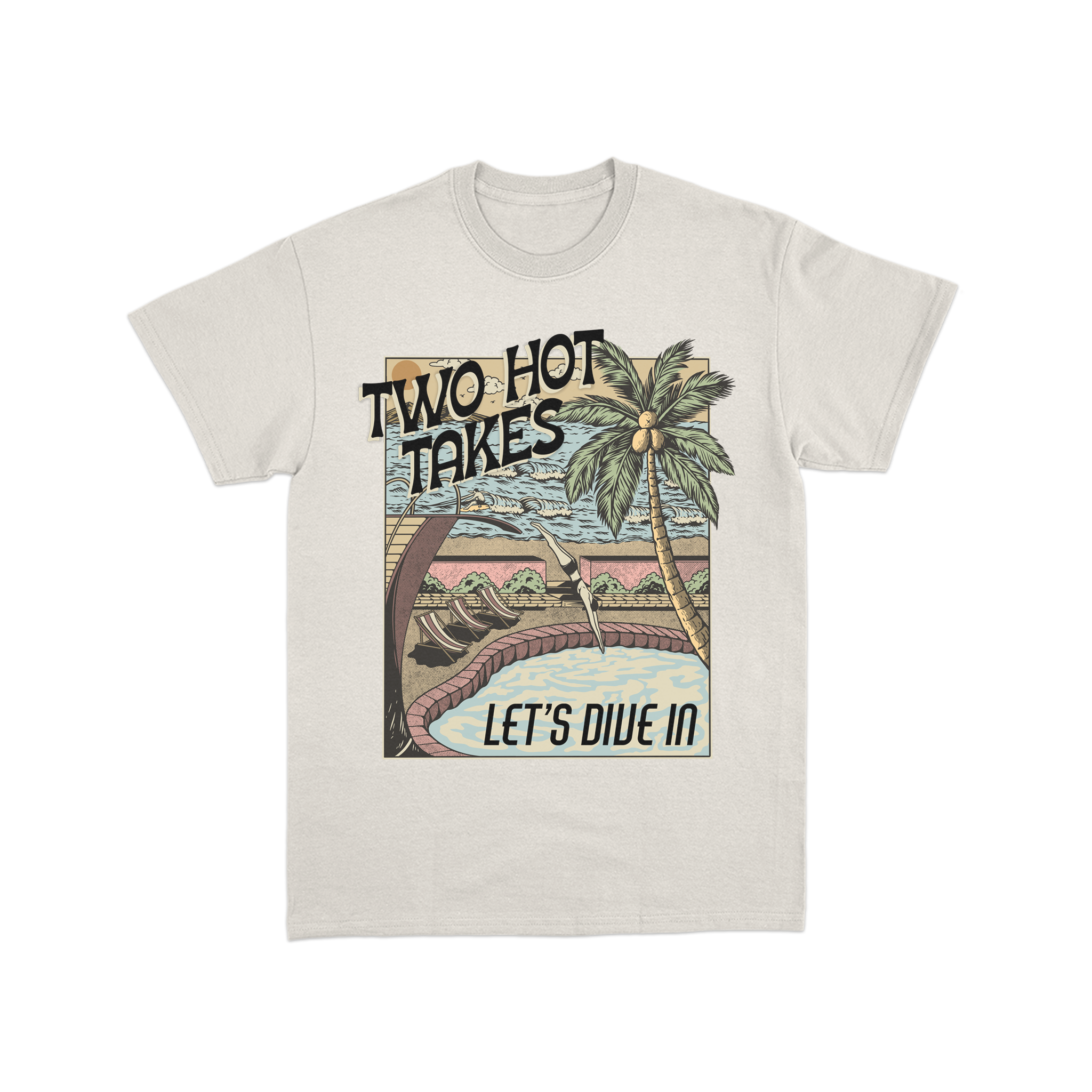 Let's Dive In Bone T-Shirt