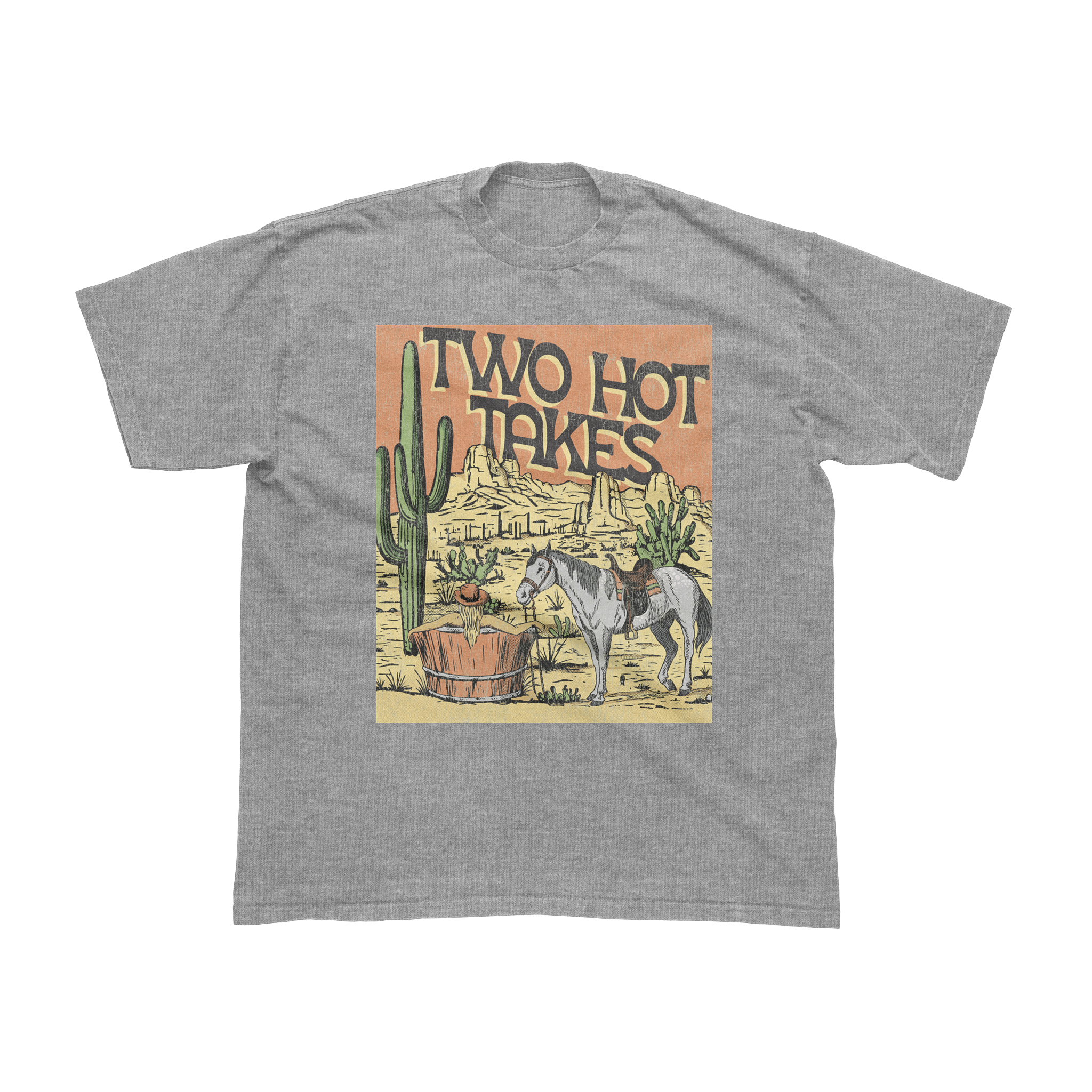 Quirky Desert Horse Grey T-Shirt