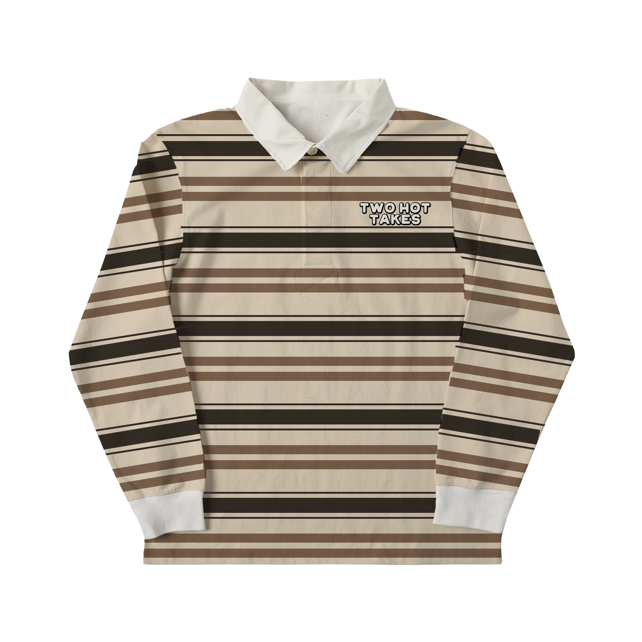 THT Striped Logo Rugby Shirt